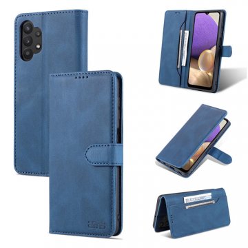 AZNS Samsung Galaxy A32 5G Wallet Kickstand Magnetic Case Blue