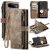 CaseMe Google Pixel 11 Pro XL Wallet Case with Zipper Pocket & Wireless Charging Coffee