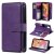 iPhone 11 Multi-function 10 Card Slots Wallet PU Leather Case Violet