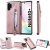 Samsung Galaxy Note 10 Plus Card Slots Magnetic Shockproof Cover Rose Gold