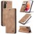 CaseMe Samsung Galaxy S21 Wallet Kickstand Magnetic Case Brown