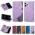iPhone 13 Pro Color Splicing Lines Wallet Case Purple