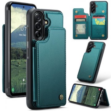 CaseMe Samsung Galaxy A56 5G RFID Blocking Card Holder Kickstand Case Green