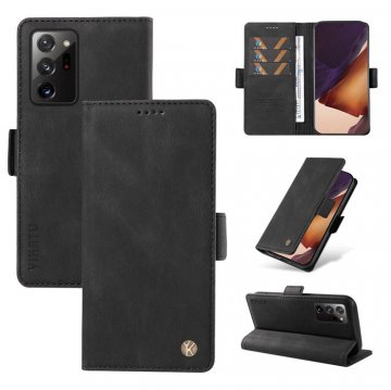 YIKATU Samsung Galaxy Note 20 Ultra Skin-touch Wallet Kickstand Case Black