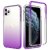 iPhone 11 Pro Max Shockproof Clear Gradient Cover Purple