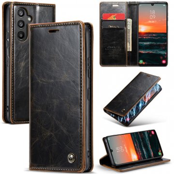 CaseMe Samsung Galaxy A34 5G Luxury Wallet Magnetic Case Coffee