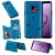 Samsung Galaxy S9 Bee and Cat Magnetic Card Slots Stand Cover Blue