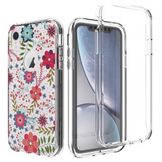 iPhone XR Clear Bumper TPU Floral Prints Case