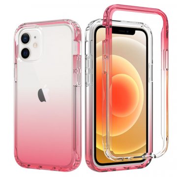 iPhone 12 Mini Shockproof Clear Gradient Cover Red