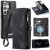 CaseMe Samsung Galaxy S26 Ultra 2-in-1 Magnetic RFID Wallet Case with Wireless Charging & Wrist Strap Black