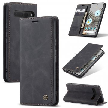 CaseMe Google Pixel 7 Pro Wallet Kickstand Magnetic Case Black