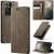 CaseMe Samsung Galaxy S21 Ultra Magnetic Wallet Case with RFID Blocking Coffee