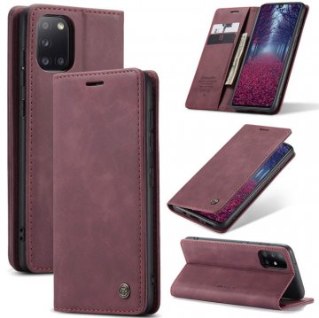 CaseMe Samsung Galaxy A31 Wallet Magnetic Flip Case Red