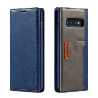 LC.IMEEKE Samsung Galaxy S10 Plus Wallet Magnetic Stand Case with Card Slots Blue