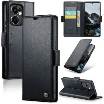CaseMe OPPO Reno13 F 4G/5G Wallet RFID Blocking Magnetic Buckle Case Black