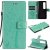 Xiaomi Mi 10 Ultra Embossed Tree Cat Butterfly Wallet Stand Case Green