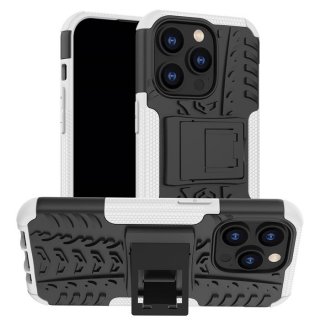 Dual Layer Hybrid Anti-Slip iPhone 14 Pro Max Kickstand Case White