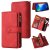 iPhone 14 Pro Max Wallet 15 Card Slots Case with Wrist Strap Red