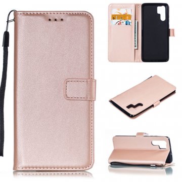 Huawei P30 Pro Wallet Kickstand Magnetic Leather Case Rose Gold