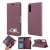Samsung Galaxy A50 Cat Pattern Wallet Magnetic Stand Case Brown
