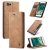 CaseMe iPhone SE 2020 Wallet Kickstand Magnetic Case Brown