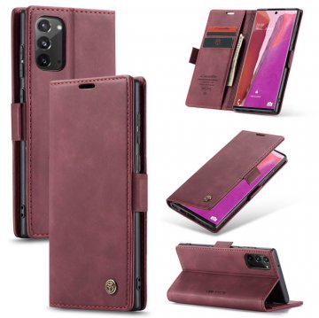 CaseMe Samsung Galaxy Note 20 Wallet Magnetic Flip Case Red