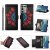 Samsung Galaxy S21/S21 Plus/S21 Ultra Flower Patterned Wallet Stand Case Black