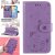 iPhone 12 Embossed Cat Bee Wallet Magnetic Stand Case Purple