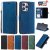 iPhone 13 Pro Wallet RFID Blocking Kickstand Case Blue