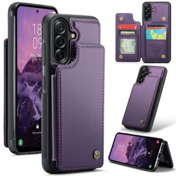 CaseMe Samsung Galaxy A36 5G RFID Blocking Card Holder Kickstand Case Purple