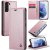 CaseMe Samsung Galaxy S21 Wallet Kickstand Magnetic Case Pink