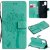OnePlus Nord N100 Embossed Tree Cat Butterfly Wallet Stand Case Green