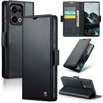 CaseMe OPPO Reno13 Wallet RFID Blocking Magnetic Buckle Case Black