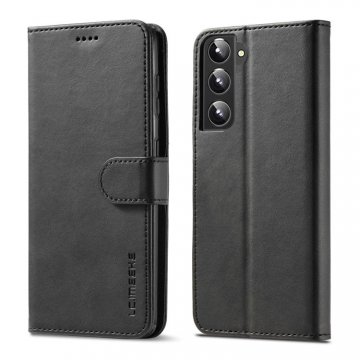 LC.IMEEKE Samsung Galaxy S22 Wallet Magnetic Stand Case Black