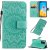 Huawei P40 Embossed Sunflower Wallet Stand Case Green