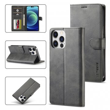 LC.IMEEKE iPhone 14 Pro Max Wallet Magnetic Stand Case Black