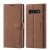 Forwenw Samsung Galaxy S10 Wallet Magnetic Kickstand Case Brown