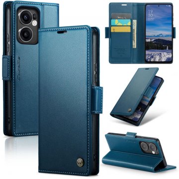 CaseMe OPPO Reno13 F 4G/5G Wallet RFID Blocking Magnetic Buckle Case Blue