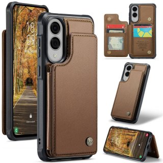 CaseMe Samsung Galaxy S25 Edge RFID Blocking Card Holder Kickstand Case Blue
