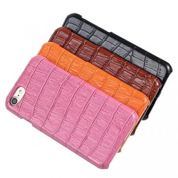 Embossed Crocodile iPhone 7 Genuine Leather Back Cover Case