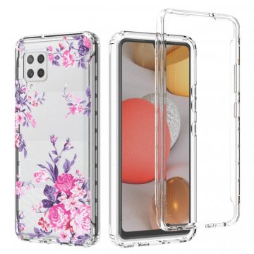 Samsung Galaxy A42 5G Clear Bumper TPU Rose Flowers Case