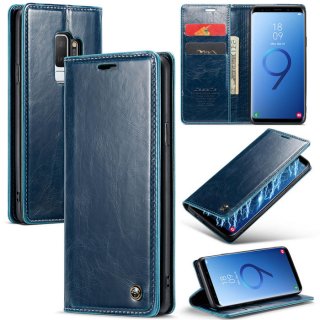 CaseMe Samsung Galaxy S9 Plus Wallet Kickstand Magnetic Case Blue
