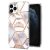 iPhone 11 Pro Flower Pattern Marble Electroplating TPU Case Crown