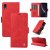 YIKATU iPhone XR Skin-touch Wallet Kickstand Case Red