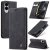 CaseMe Samsung Galaxy S25 Edge Wallet Magnetic Suede Leather Case Black