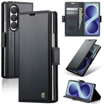 CaseMe Samsung Galaxy Z Fold8 Ultra RFID Wallet Case with Magnetic Buckle & Wireless Charging Black