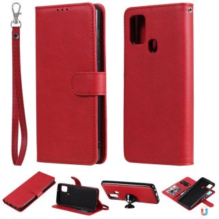 Samsung Galaxy A21S Wallet Detachable 2 in 1 Stand Case Red