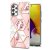 Samsung Galaxy A72 5G Flower Pattern Marble TPU Case Pink