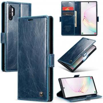 CaseMe Samsung Galaxy Note 10 Plus Wallet Kickstand Magnetic Case Blue