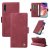 YIKATU Samsung Galaxy A70 Skin-touch Wallet Kickstand Case Wine Red